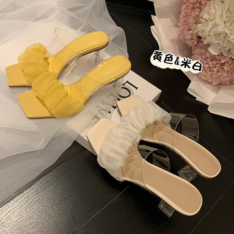 Karin Luna In Stock Spot Goods The feeling of summer Breathable Organza Elegant Slippers