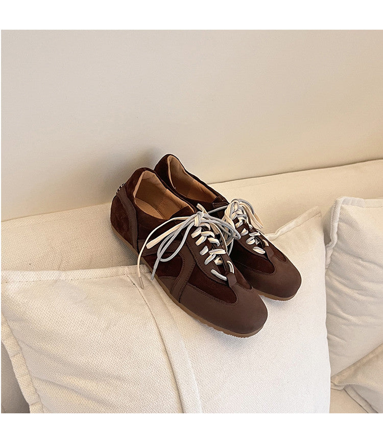 Karin Luna In Stock Spot Goods Casual Style Suede Lace-Up Height-Increasing Popular Single Shoes