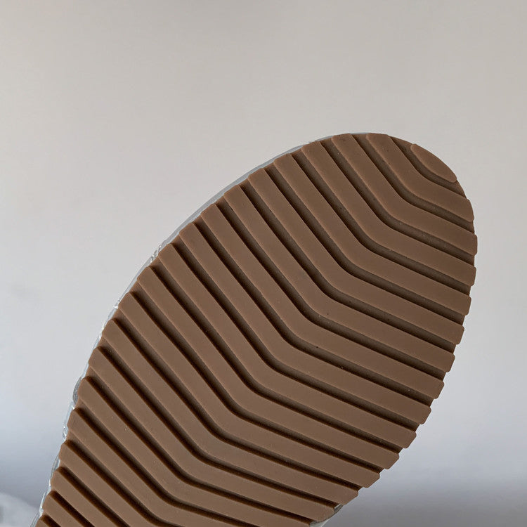 Karin Luna Casual Shoes Series~  In Stock In Stock Magic Tape Round Toe Internal Height Increase Single Strap Flats