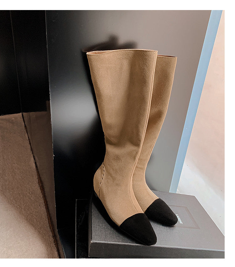 Karin Luna Color Block Inner Height Increase Mid-Calf Boots