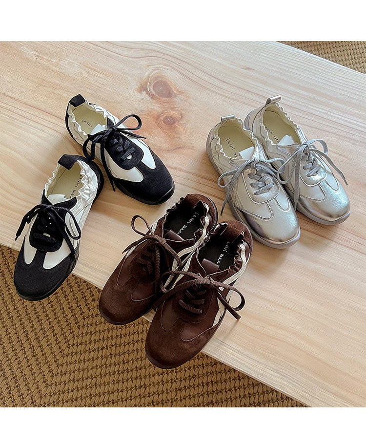 Karin Luna Casual Shoes Series~  In Stock Hot-Selling Versatile Lace-Up Deep Mouth Flats