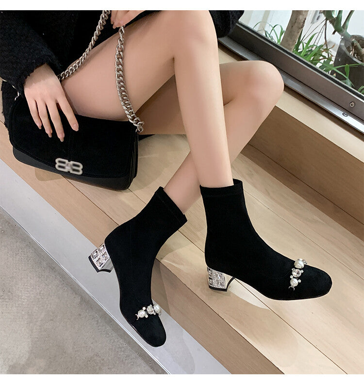 Karin Luna Hot-Selling In Stock  Dynamic Rhinestone One-Strap Vintage Style  Slimming Leggings