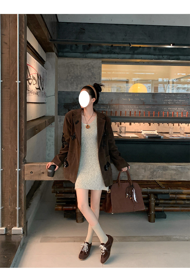 Karin Luna In Stock Spot Goods Casual Style Suede Lace-Up Height-Increasing Popular Single Shoes