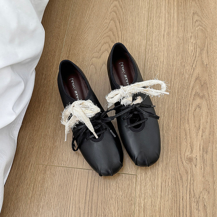 Karin Luna In Stock In Stock  Xiaohongshu Hot Sale Full Leather Round Toe Deep Mouth Single Shoes