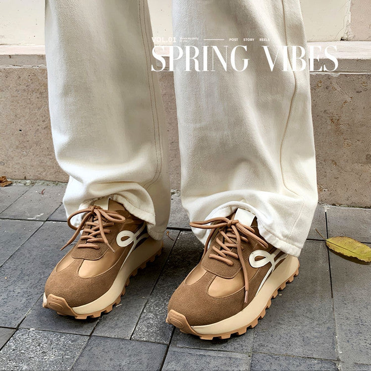 Karin Luna Casual Shoes Series~  In Stock Hot-Selling Versatile Lace-Up Thick-Soled Deep Mouth Single Shoes
