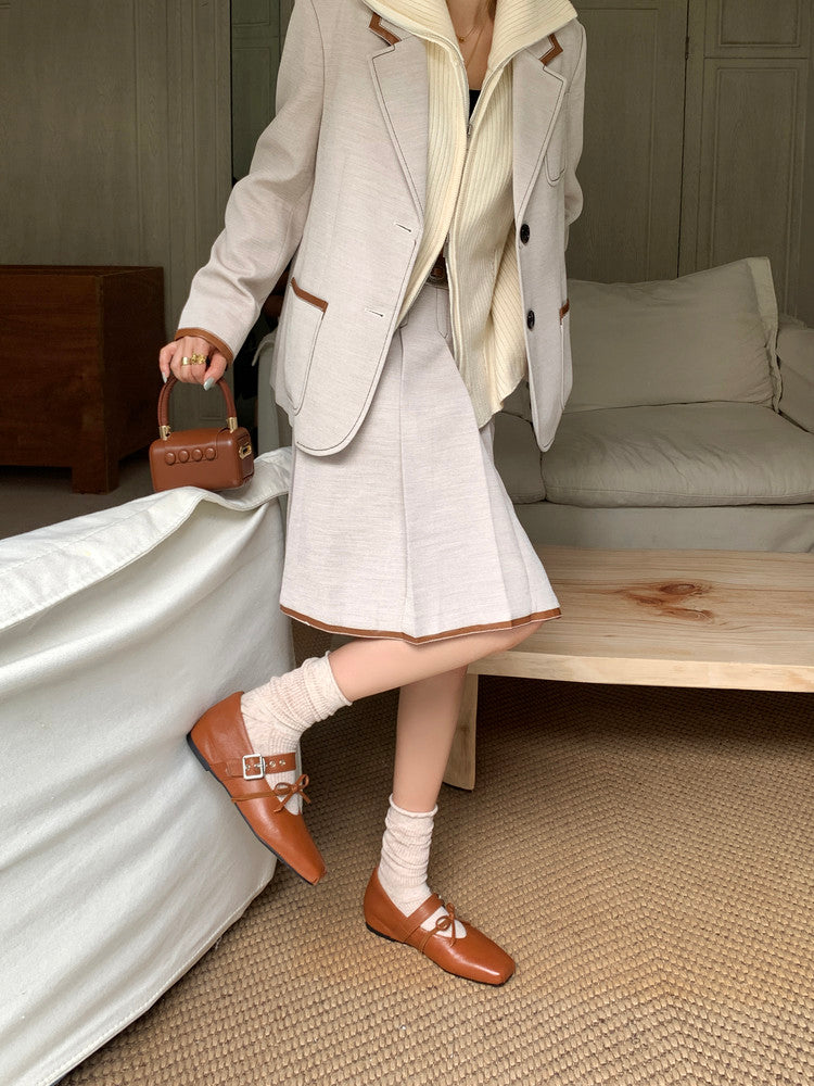 Karin Luna In Stock Spot Goods  Square Toe Internal Height Increase Detachable Bowknot