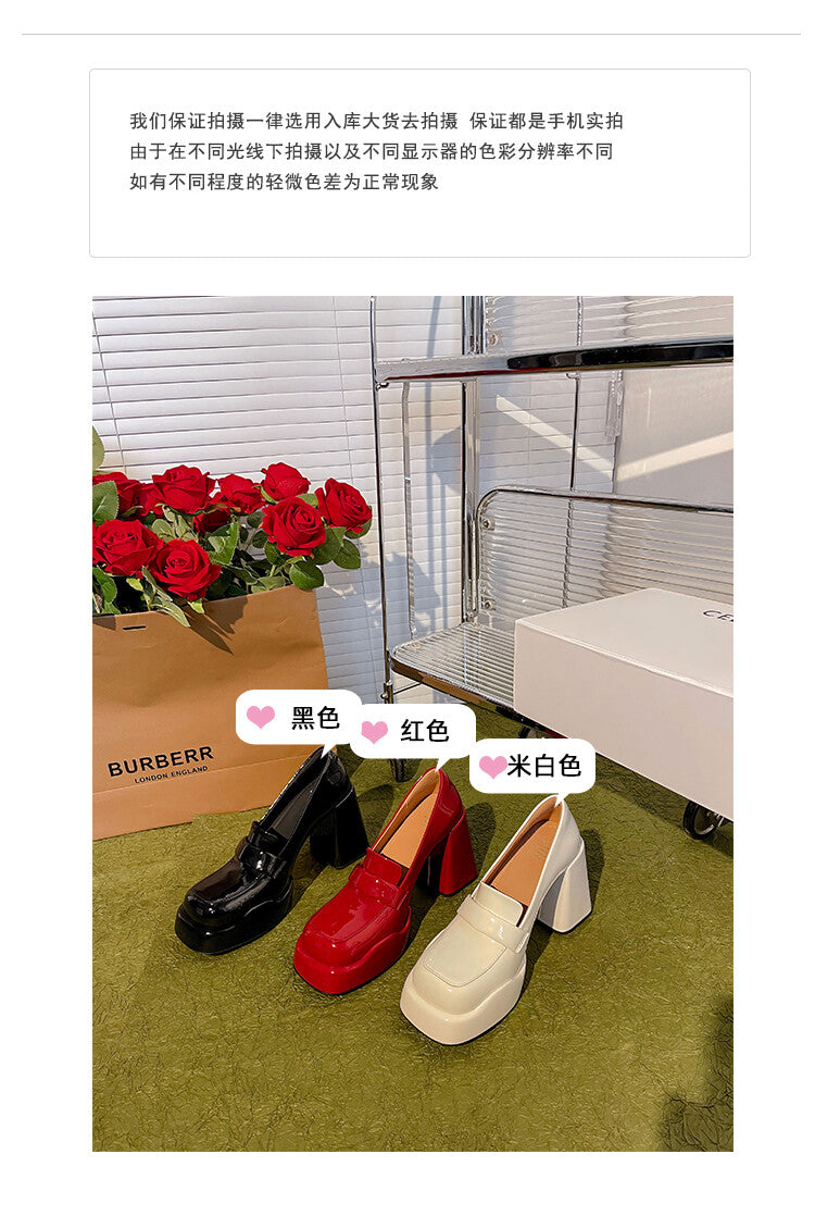 Karin Luna ck Popular Hot Girl Red high heels Full leather inside and out Cow Patent Leather Super High Heel