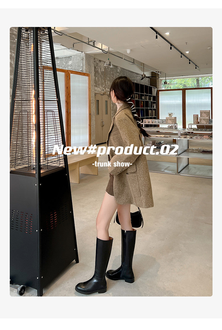 Karin Luna In Stock In-stock Basic Classic Timeless Round Toe Casual Riding Boots