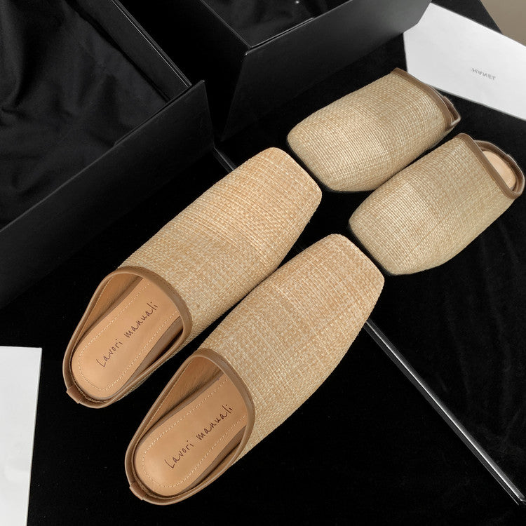 Karin Luna In Stock Spot Goods Baotou Vacation Style Height-Increasing Slippers