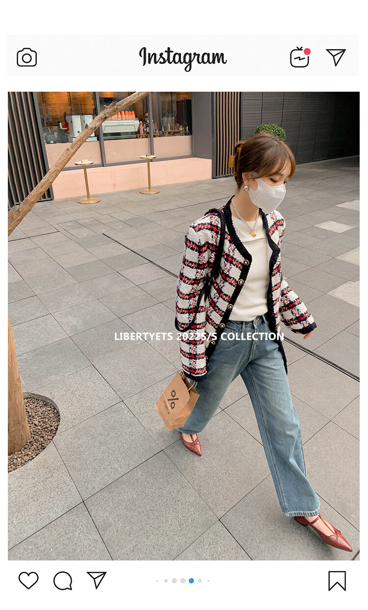 Karin Luna is a perfect Korean drama heroine~French Retro Style Full leather inside and out Pointed Bowknot