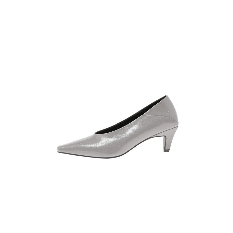 Karin Luna In Stock In Stock ~Basic Versatile French Style Small Square Toe Shallow Mouth Single Shoes