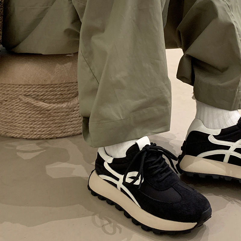 Karin Luna Casual Shoes Series~  In Stock Hot-Selling Versatile Lace-Up Thick-Soled Deep Mouth Single Shoes