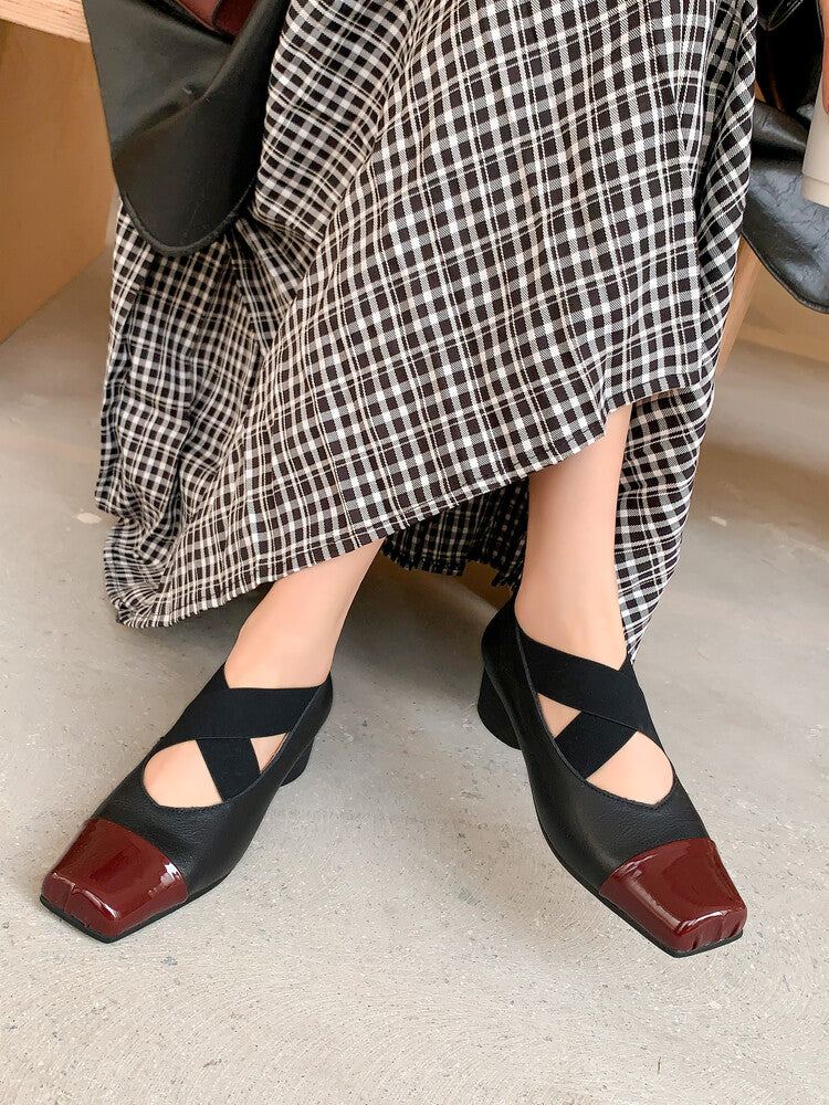 Karin Luna In Stock  Spot Goods  Lost in a Flash~Full Grain Leather Inside and Out Pig Nose Style Mainly Recommended Popular Ballet Shoes