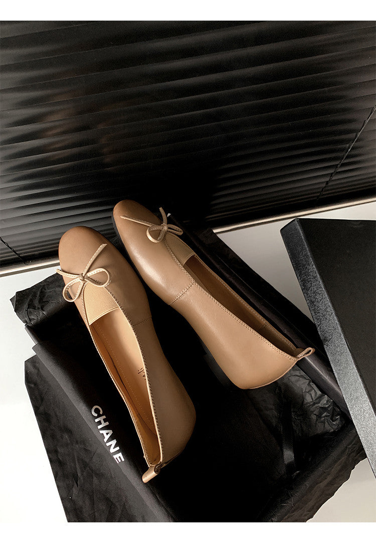 Karin Luna Full Layer Inside and Out~Basic Versatile Bow Hidden Heel Shoes