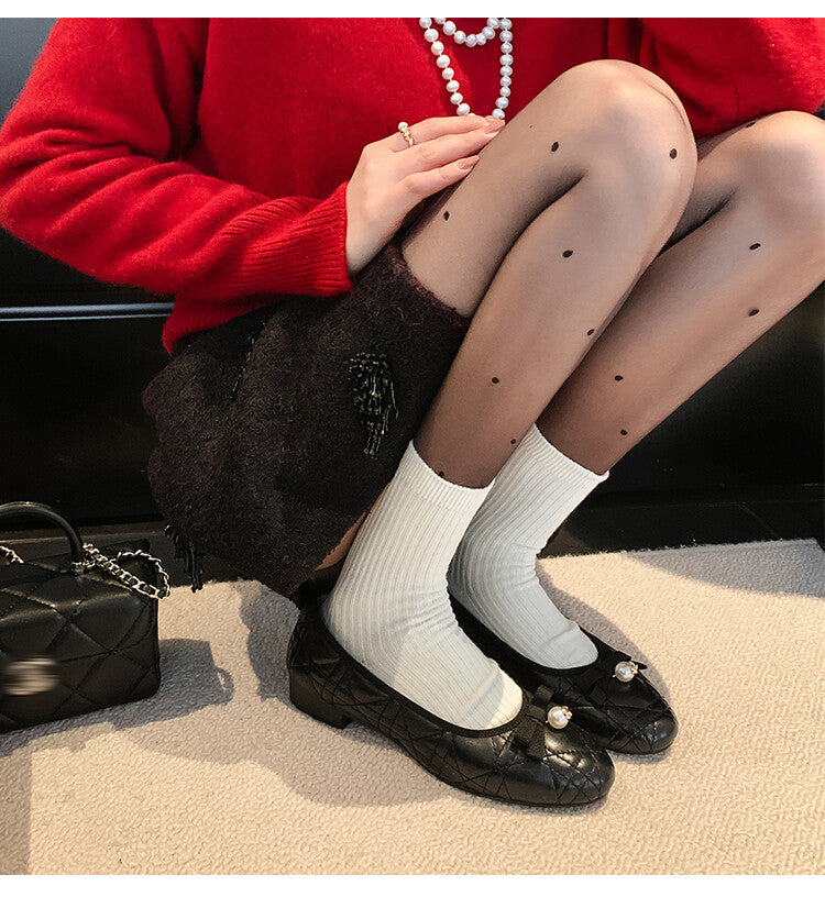 Karin Luna In Stock Spot Goods  Dior's popular retro flat rhombus-pattern granny shoes First Layer Sheepskin Full leather inside and out