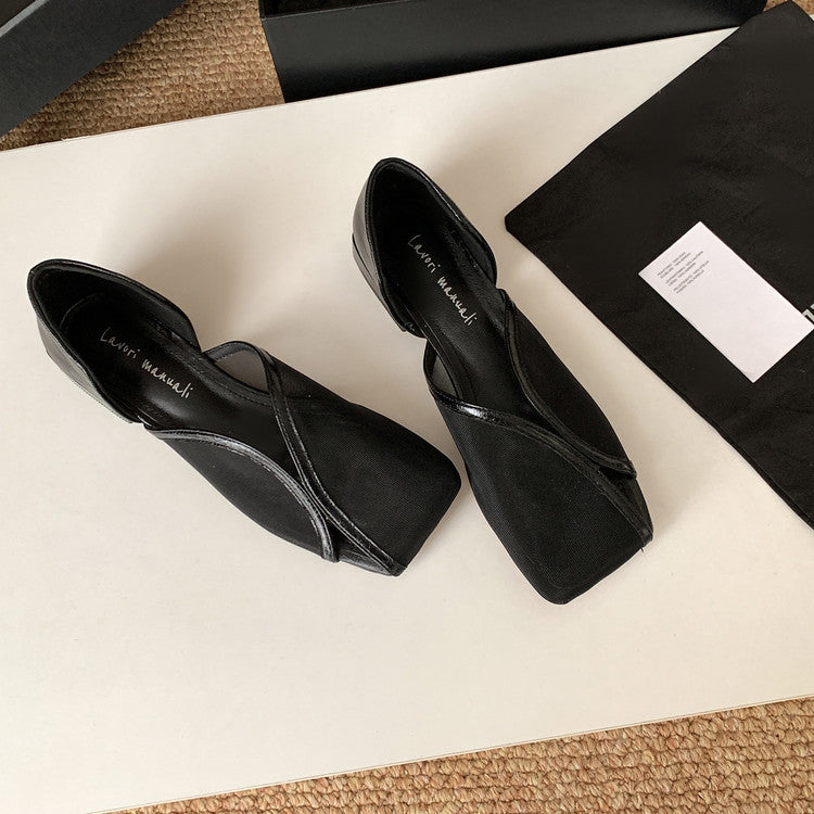 Karin Luna In Stock Spot Goods  Square Toe Mesh Sandals