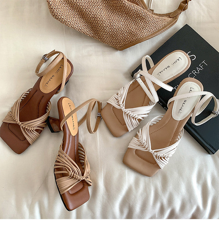 Karin Luna Handwoven Vacation Style~In stock Casual Versatile Sandals