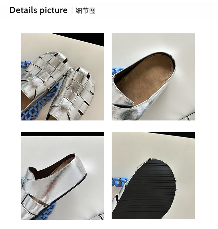 Karin Luna Full Layer Inside and Out~Basic Versatile Perforated Round Toe Birkenstock Slippers