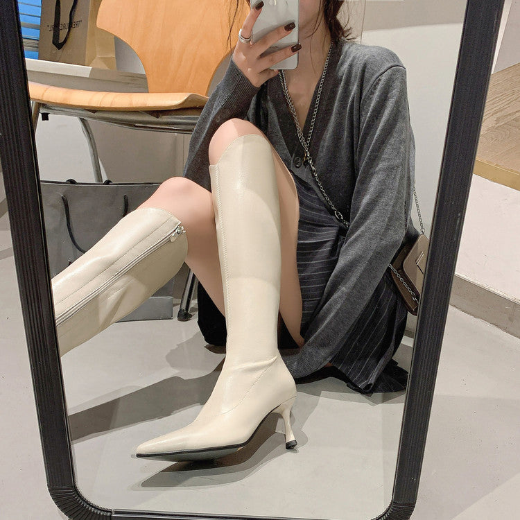 Karin Luna Elegant Style v Pointed Toe Stiletto Long Boots