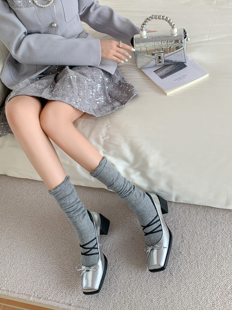 Karin Luna Hot Item Hot Item Xiaohongshu Hot Item  Comes with Bowknot Mary Jane Flats