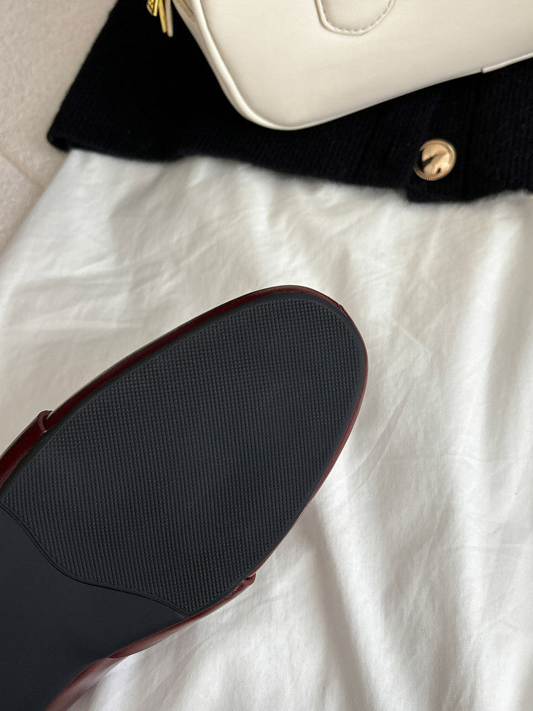 Karin Luna In Stock Spot Goods Basic Versatile British Style Single Shoes