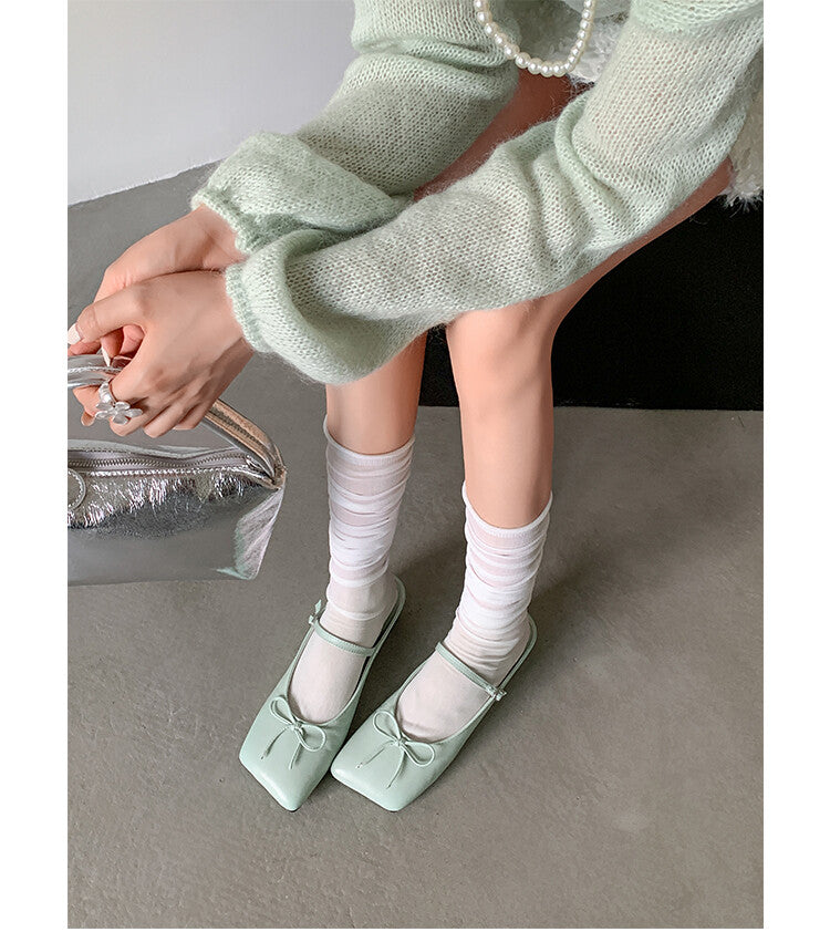 Karin Luna Hot-Selling Derivative Edition~Comes with data plan included Must-have Butterfly Knot Closed-Toe Height-Increasing Slippers