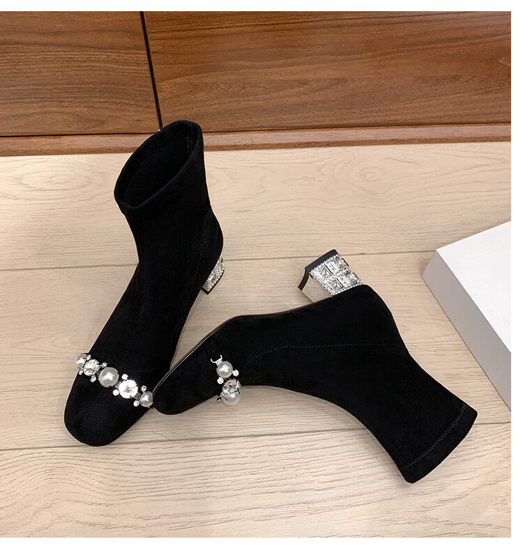 Karin Luna Hot-Selling In Stock  Dynamic Rhinestone One-Strap Vintage Style  Slimming Leggings