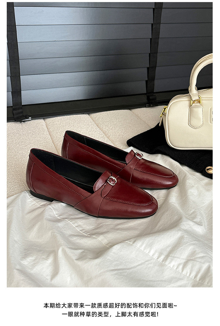 Karin Luna In Stock Spot Goods Basic Versatile British Style Single Shoes