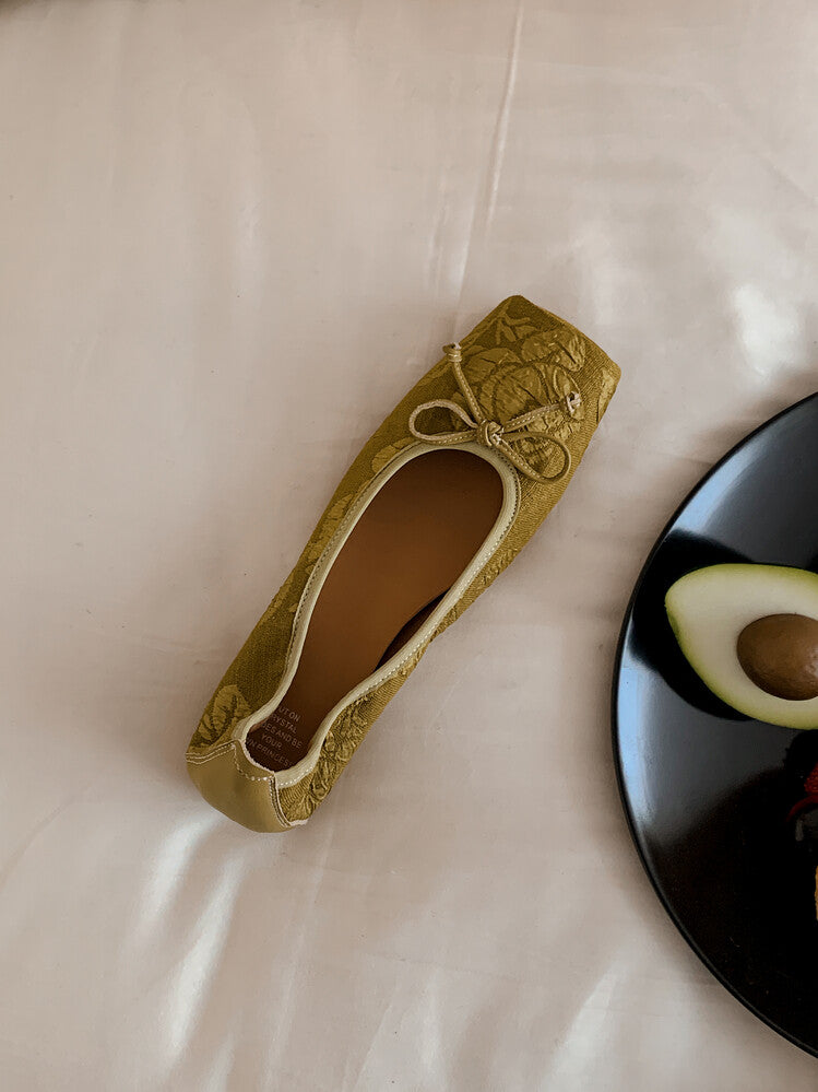 Karin Luna In Stock  In stock  Vintage Chinese Style Embroidered Rose~ Butterfly Knot Granny Shoes