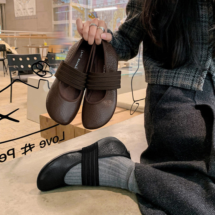 Karin Luna Full Layer Inside and Out~Basic Versatile Hidden Heel Granny Flats