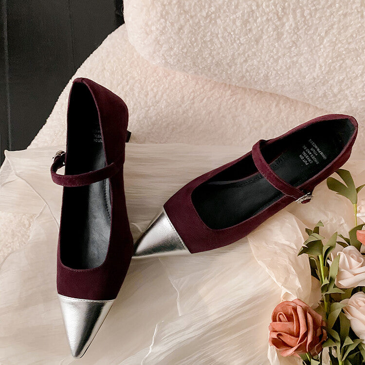 Karin Luna In Stock  Spot Goods In Stock  Classic Color Block Pointed Toe Hot-Selling Elegant Stiletto Pumps
