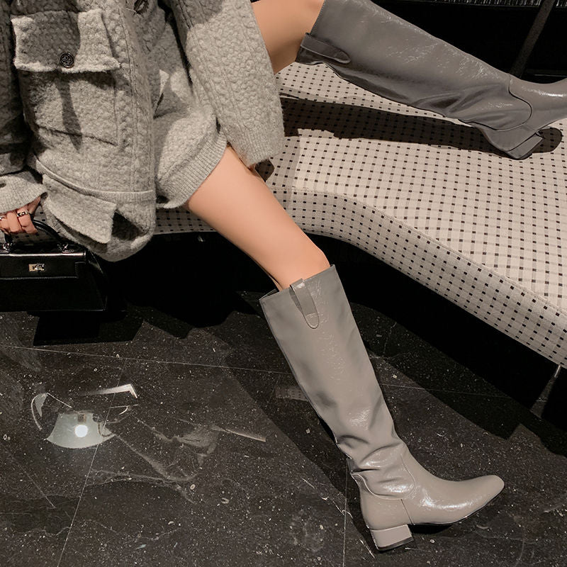 Karin Luna In Stock In Stock Classic Slip-On Straight Long Boots