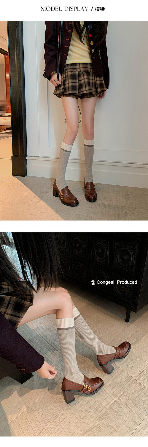 Karin Luna Bestseller Hot-Selling Derivative Edition Self-contained Strap Buckle Casual Loafers