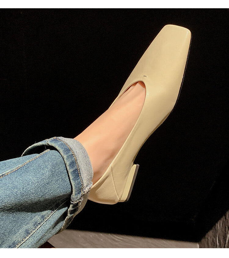 Karin Luna has prepared stock  Full leather inside and out  Top Layer Horse Oil Cowhide Shallow Mouth Nursing Mary Jane Shoes