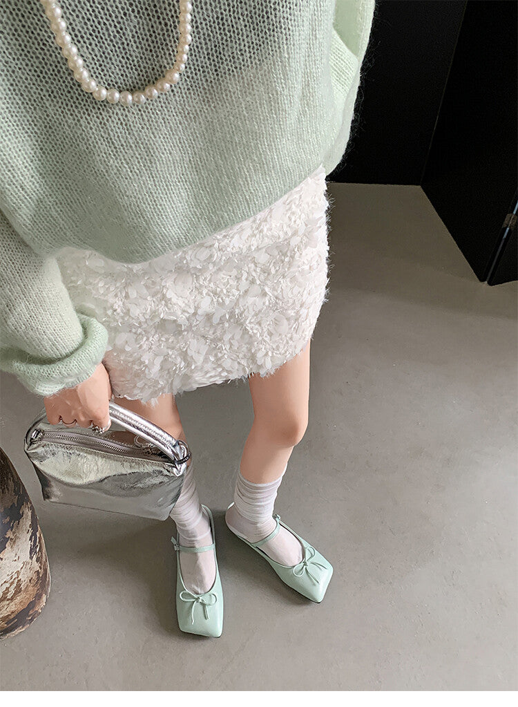 Karin Luna Hot-Selling Derivative Edition~Comes with data plan included Must-have Butterfly Knot Closed-Toe Height-Increasing Slippers