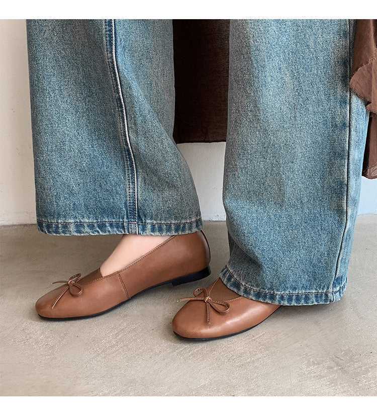 Karin Luna Full Layer Inside and Out~Basic Versatile Bow Hidden Heel Shoes