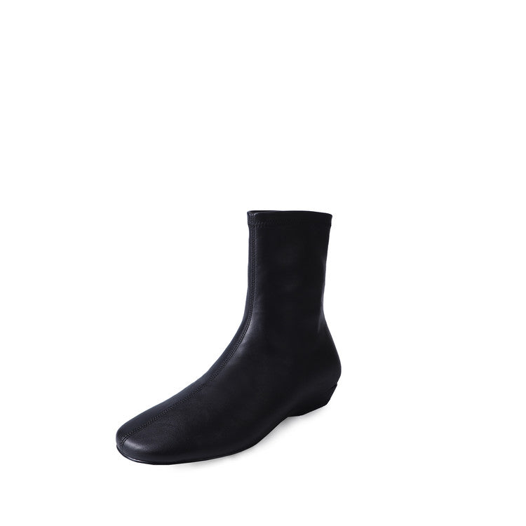 Karin Luna In Stock Spot Goods Round Toe Basic Stretch Slim Short Boots