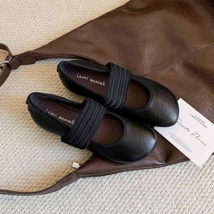 Karin Luna Full Layer Inside and Out~Basic Versatile Hidden Heel Granny Flats