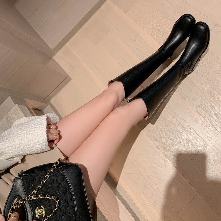 Karin Luna Internet Celebrity Photo  Best-selling in stock Full Leather Basic Long Boots  Winter Essential Combat Boots