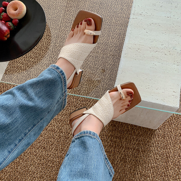 Karin Luna Hot Item Hot Item Spot Goods Featured Bestsellers Holiday Style Woven Sofa Sandals