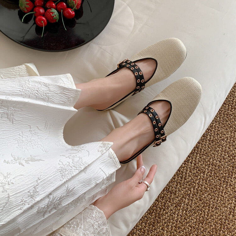 Karin Luna  Closed-Toe Woven Style Height-Increasing Slippers