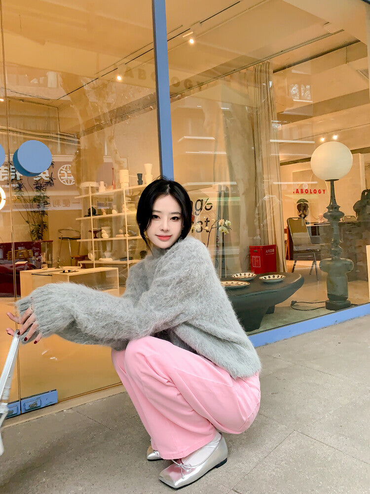 Karin Luna In Stock Spot Goods  Hurry up and grab this hot item!！Square-Toed Flat Granny Shoes