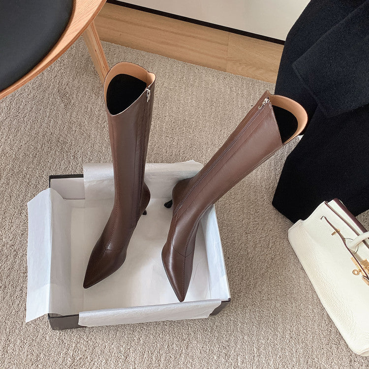 Karin Luna Elegant Style v Pointed Toe Stiletto Long Boots