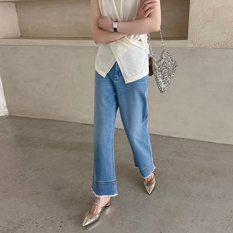 Karin Luna Casual Feel~In stock Pointed Toe Hollow Design Note Pointed Toe Slippers