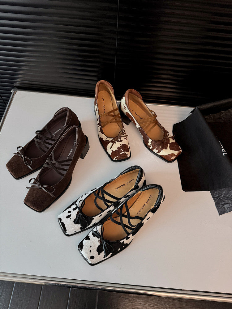 Karin Luna Hot Item Hot Item Xiaohongshu Hot Item  Comes with Bowknot Mary Jane Flats