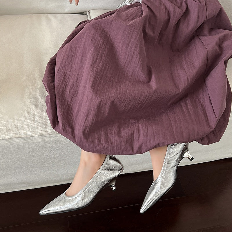 Karin Luna In Stock Spot Goods    Vintage Classic Style Shallow Mouth Single Shoes