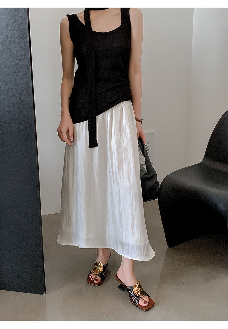 Karin Luna Bestseller Popular New Image  Comes with data plan included Resort Style Irregular Heel Thin Strap Slippers