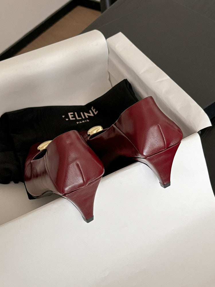 Karin Luna In Stock In Stock ~Basic Versatile French Style Small Square Toe Shallow Mouth Single Shoes
