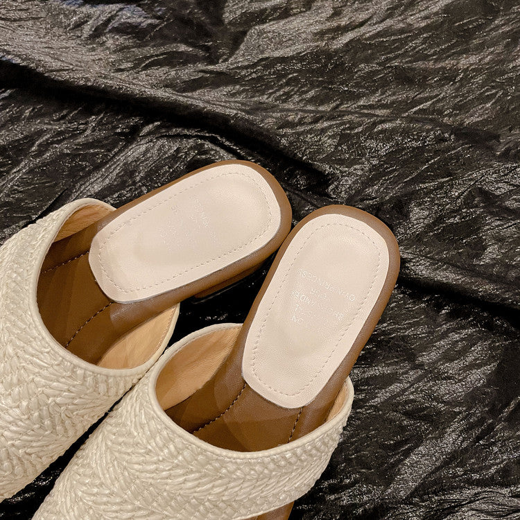 Karin Luna Bestseller  Popular  Data Hot-Selling Toe-Clip Straw Vacation Style Slippers