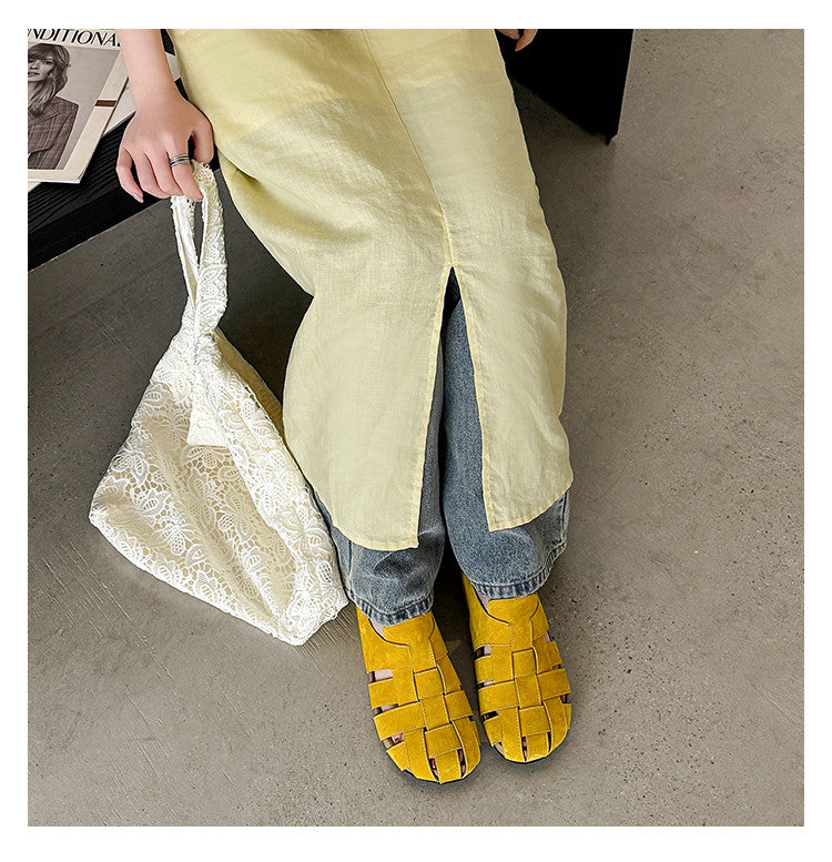 Karin Luna Full Layer Inside and Out~Basic Versatile Perforated Round Toe Birkenstock Slippers